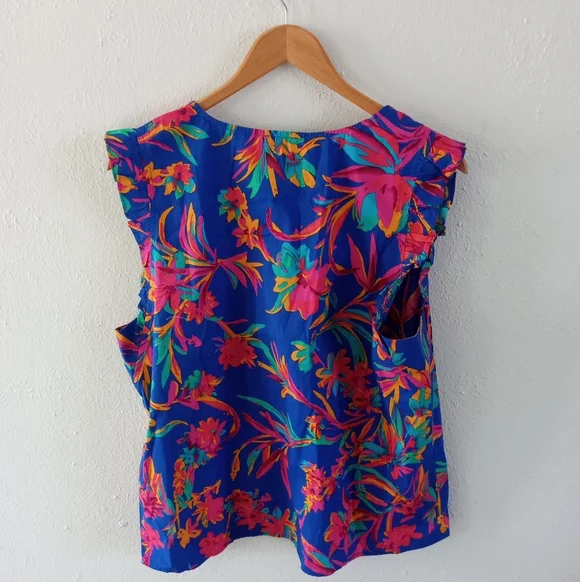 🆕 J Crew [Factory] Tropical Neon Print | XL NWT - Picture 6 of 8